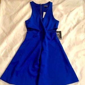 (N.W.T) Criss Cross Blue Express Party Dress